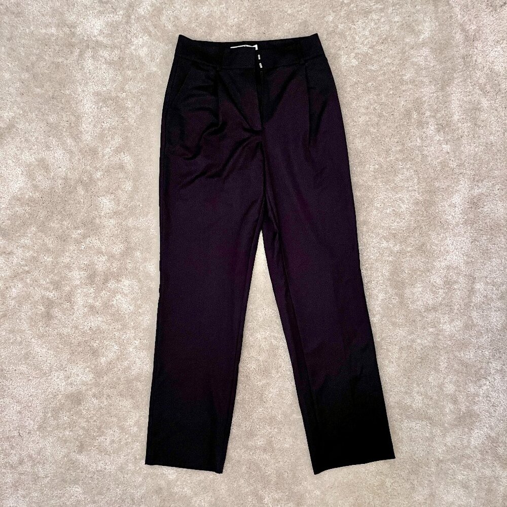 NA-KD Black High Waist Deep Pleated Suit Pants, EU 34